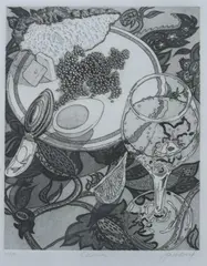 Jack Beal, Caviar, Etching