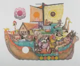 Amram Ebgi, Noah and the Ark, Mixed media