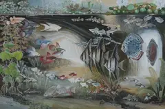 Franklin Barrett, Tropical Fish, Gouache