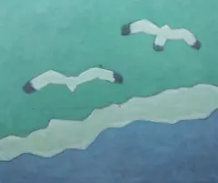 Gulls and Waves by Jean Meisel, Oil on canvas, offered Nov 2012