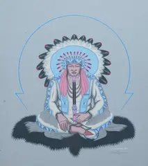 Fred Beaver, Peace Pipe, Color print
