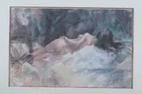 Len Garon, Nude, Pastel on paper
