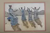Albert Anthony Gerlach, Dancing Figures, Gouache