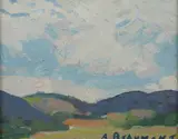 Arthur James Beaumont, Valley Landscape, Oil on board