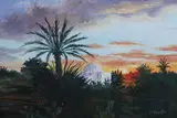 H. Khandar, Moorish Landscape, Oil on board