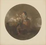 Francis William Topham, Untitled, watercolour in a circular mount 24.5 x 24.5cm