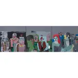 Francisco Marmata, Untitled, Collage y acrílico sobre madera, tríptico
