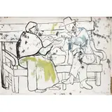 Diego Rivera, Untitled, Tinta y acuarela sobre papel