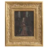 Anónimo, Virgen Dolorosa con Arma Christi (Stabat Mater Dolorosa), Óleo sobre tela