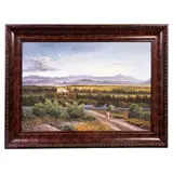 Anónimo, Vista de paisaje, Óleo sobre tela