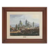 Jaime Andrade García, Panorámica de Puebla, Acuarela sobre papel