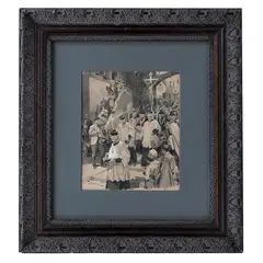 Frédéric de Haenen, Procesión, Gouache y gis sobre papel