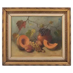 Bodegón con melón by Firmado H. Bellati, Óleo sobre tela, offered Feb 2022