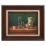Firmado Gambar, Bodegón, Óleo sobre tabla