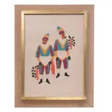 Carlos Mérida, Dos hombres de Ocotoxco vestidos de moros, de la carpeta Carnival in Mexico, 1940, Litografía a color sin número de tiraje