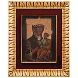 Virgen de Svatotomské, ACTUAL REPÚBLICA CHECA, SIGLO XIX, Óleo sobre tela adherido a tablero