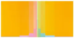 Karl Gerstner, Metachromes Diptychon (Chromorphose 1.03/1.04), 1976, Jeweils: Lackfarbe auf Aluminiumblech auf Holzplatte (Nitro auf Phenolharz)