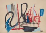 Ohne Titel by Fritz Winter, 1959, Öl auf Karton, sold Dec 2020