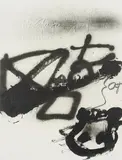 Variations sur un thème musical 2 by Antoni Tàpies, 1987, Lithografie und Prägedruck auf Arches FRANCE (Wasserzeichen), sold Oct 2020