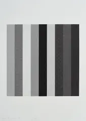 Ohne Titel by Heimo Zobernig, 1997, Farbserigrafie auf Somerset (Wasserzeichen), sold Aug 2020