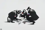 Goin, "Blood Dice", 2019, Sprühfarbe auf grundierter Leinwand