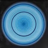 Robert (Holger Skiebe) Rotar, "Fliegkraftspirale (1967). Rotation No B17 mit blauem Kreis", 1967, Öl auf Leinwand