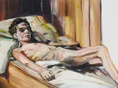 Rest by Natalie Frank, 2007, Öl auf Hartfaser, sold Sep 2020