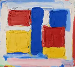 Bram Bogart, Liberté, 1991, Farbige Aquagravure und Prägedruck auf handgeschöpftem Büttenkarton