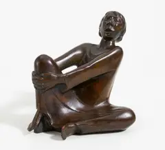 Der singende Mann by Ernst Barlach, Bronze, dunkelbraun patiniert, sold Dec 2020