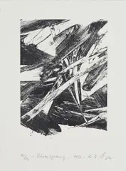 Ohrensprung by Karl Otto Götz, 1992, Lithografie auf Velin, sold Oct 2020