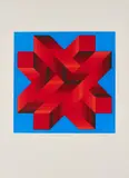 Victor Vasarely, Ohne Titel, Farbserigrafie auf Arches FRANCE (Wasserzeichen)