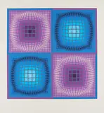 Victor Vasarely, Ohne Titel, Farbserigrafie auf Bütten