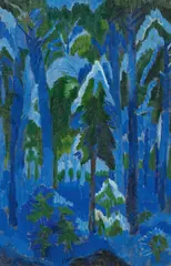 Fritz Schaefler, "Waldbild III", 1920er Jahre, Öl auf Leinwand