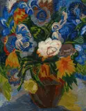 Fritz Schaefler, Blumenbild 2, 1920er Jahre, Öl auf Rupfen