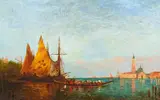 Félix Ziem, Fischerboote vor Venedig