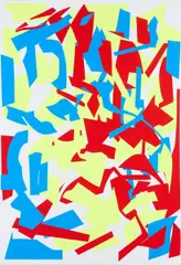 Ohne Titel (Messerschnitte) by Imi Knoebel, 1993, Farbserigrafie auf leichtem Karton, sold Oct 2020