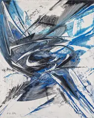 Karl Otto Götz, "Claudia", 1993, Mischtechnik auf Leinwand