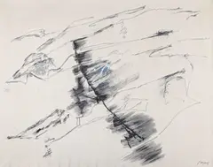 "Die Sturmvögel" by Fritz Winter, 1961, Öl auf Leinwand, sold Dec 2020