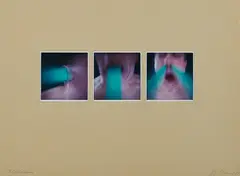 Bernhard Blume, Fluidum, 1984, 3 Polaroids