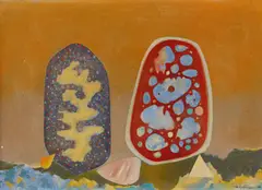 Otto Hofmann, "Abgeschlossene Welten", 1948, Öl auf Holz