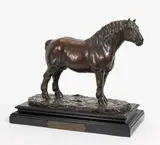 Georges Malissard, Pferd, 1910, Bronze, braun patiniert
