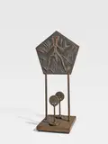 A. R. Penck, Ich im Pantheon, 1995, Drei Bronzen, dunkelbraun patiniert, und eine Bronze zudem partiell grün patiniert