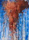 Hermann Nitsch, Ohne Titel, 2006, Radierung auf handgefärbtem Papier