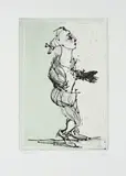 Markus Lüpertz, Ohne Titel (Mozart), Farbradierung auf Velin