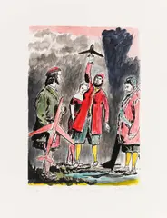 Neo Rauch, Das Flugwesen, 2013, Farbiger Giclée-Druck auf Hahnemühle Museum Etching