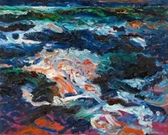 Bernd Zimmer, "Mare Mosso", 1987, Öl auf Leinwand