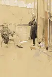 Luděk Marold, Der Maler mit seinem Modell im Atelier (Alfons Mucha?)