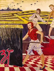 Rosa Loy, "Wagnis", 2005, Kasein auf Leinwand