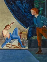 Rosa Loy, "Einsicht", 2005, Kasein auf Leinwand