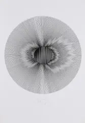 Ludwig Wilding, Spiegelgrafik, 1968, Serigrafie auf PVC-Folie, lose eineglegt in serigrafiertem Halbkarton-Umschlag